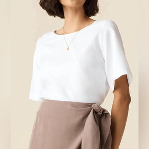 VETTA The Cropped Blouse White Size XS